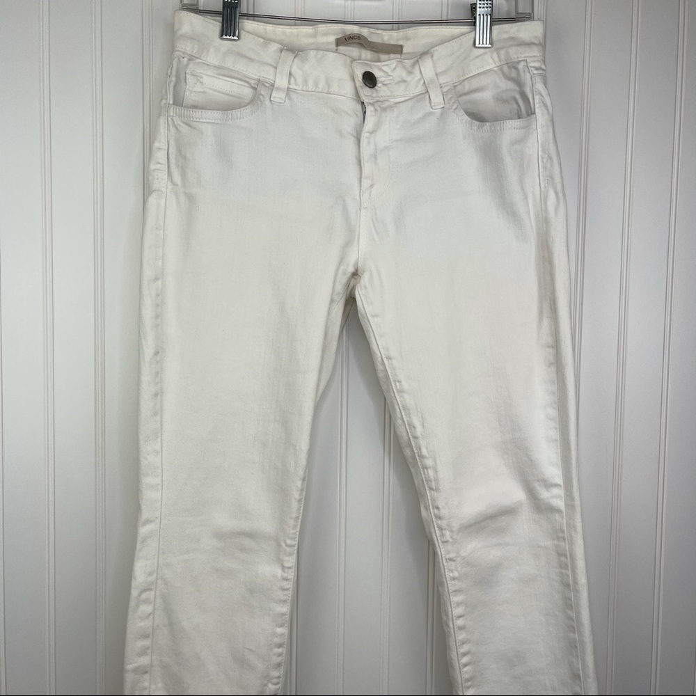 Vince White Waxed Crop 5PKT Skinny Jeans Size 28 - Picture 5 of 14
